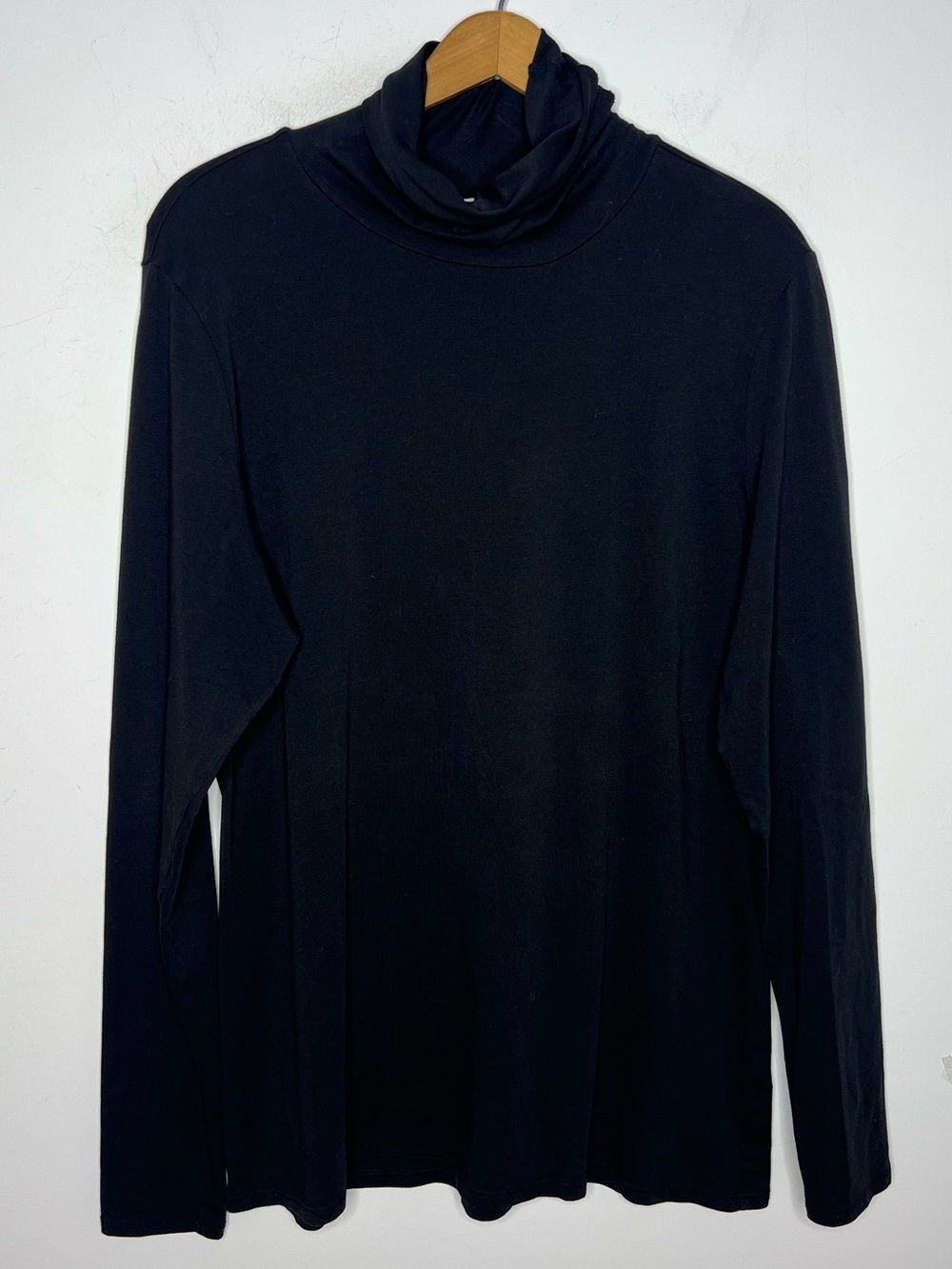 Peruvian Connection XL Black Turtleneck Long Sleeve Knit Top